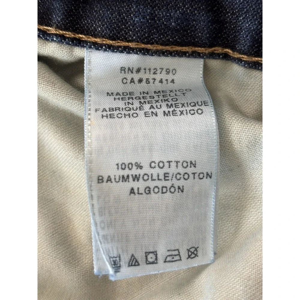 True Religion Jeans Mens 38 Blue Skinny Flap Pockets Horseshoe Stitching Denim